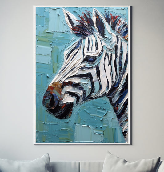 African Zebra V5 Wildlife Decor Poster Wall Art
