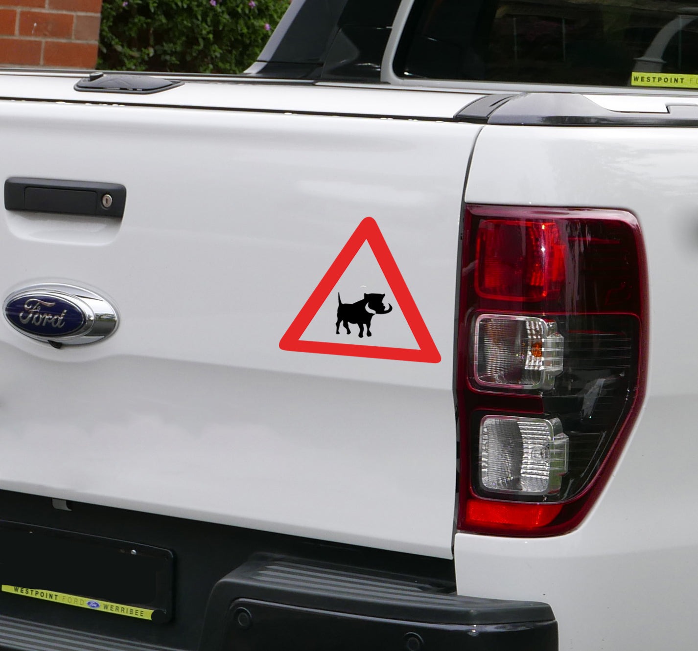 Vlavark Sticker Attention Warthog (Vlakvark) Vinyl Sticker – Easy Vinyl ZA