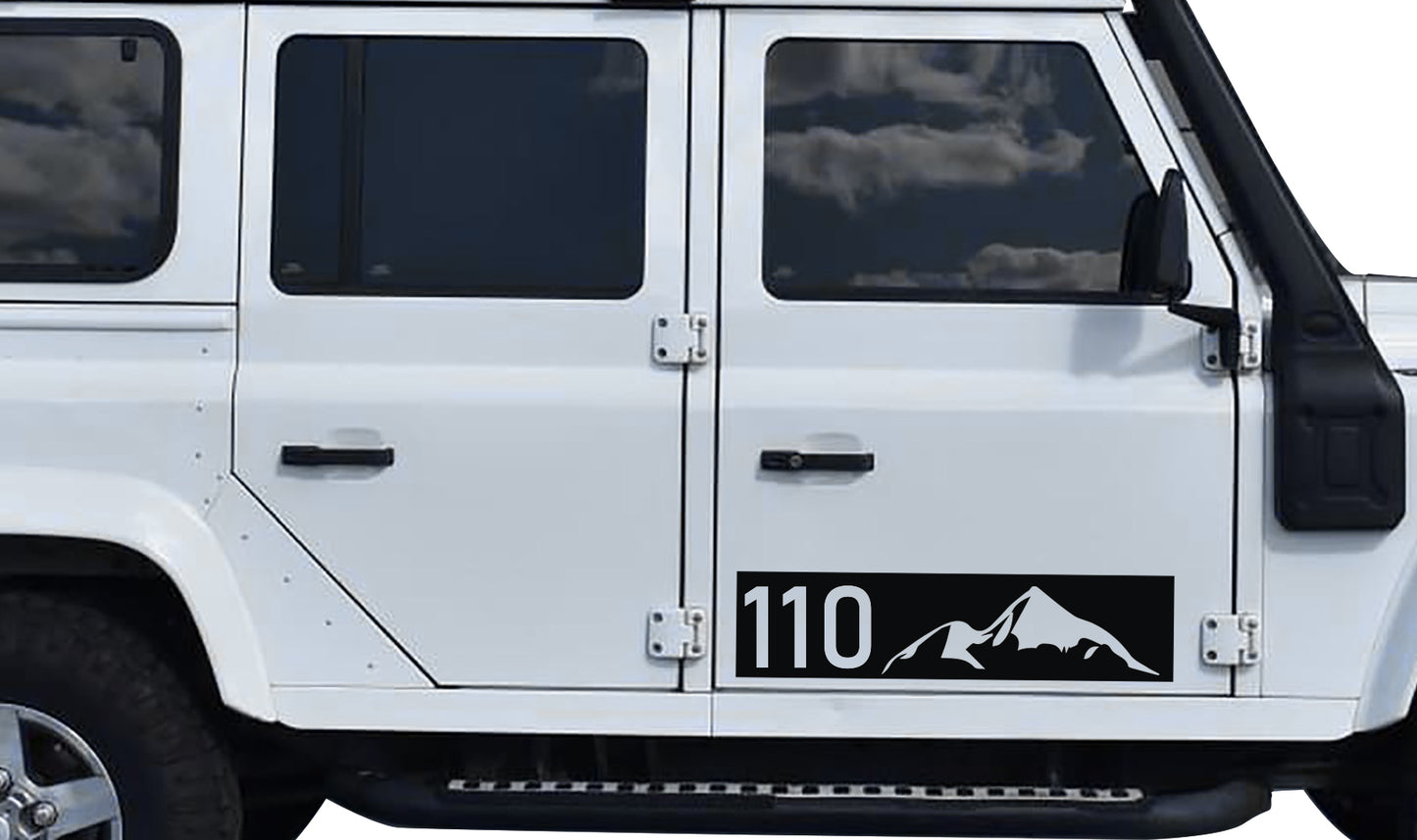 Mountain #1 Land Rover Defender 110 Vinyl Decal Sticker Graphics Kit SA
