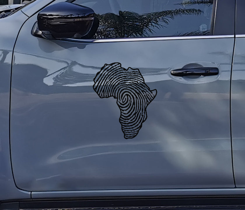 Africa Afrika Fingerprint Continent Bakkie Car Vinyl Decal Sticker Art SA