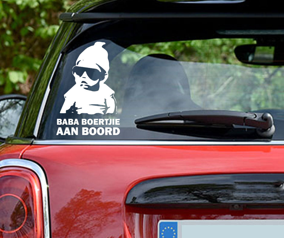 Afrikaanse Boertjie Aan Boord Bakkie, Car, Vehicle Decal Sticker Sign