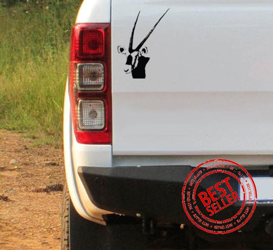 Gemsbok Head Vinyl Sticker