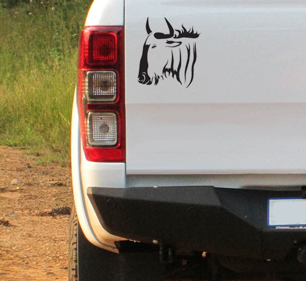 Wildebeest Head VInyl Sticker