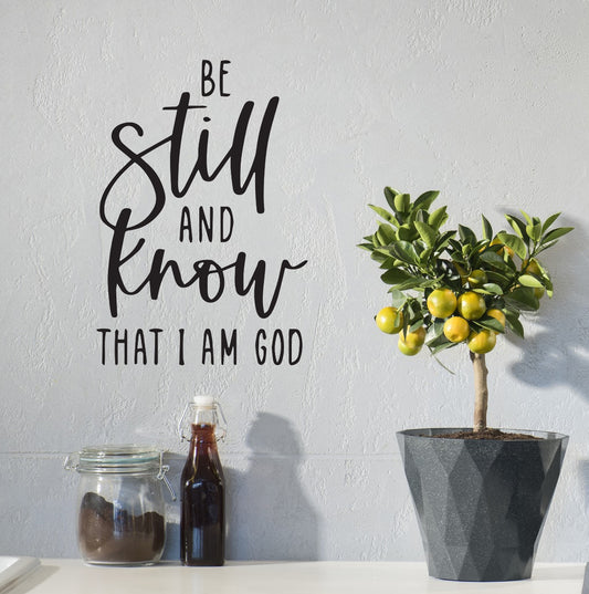 Be still Christian Quote Bible Verse Scripture Wall Decal Art