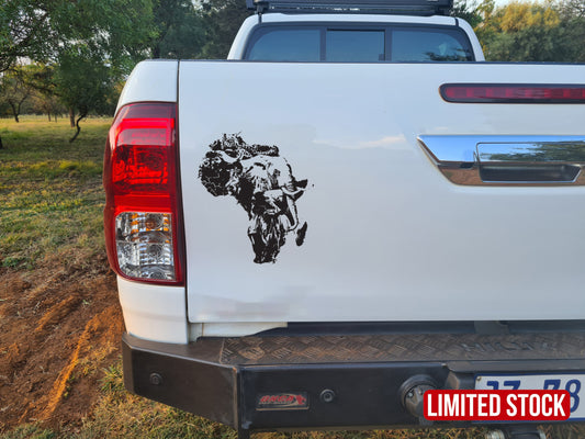 African Big 5 Continent Afrika Kontinent Bakkie Car Vinyl Decal Sticker Art