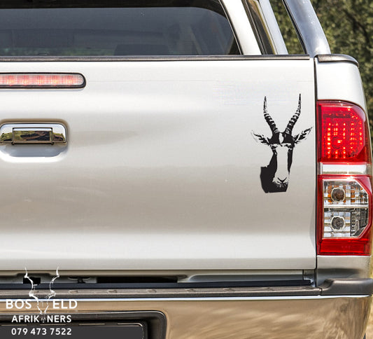 Blesbok Head Vinyl Decal Sticker