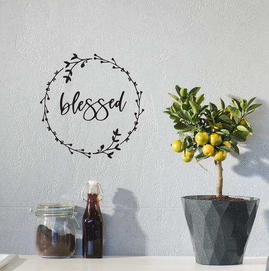 Blessed Christian Quote Bible Verse Scripture Wall Decal Art