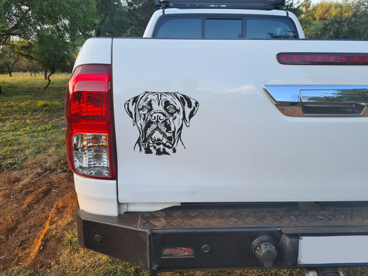 Boerboel Hond Brak Dog Bakkie Car Vinyl Decal Sticker Kit