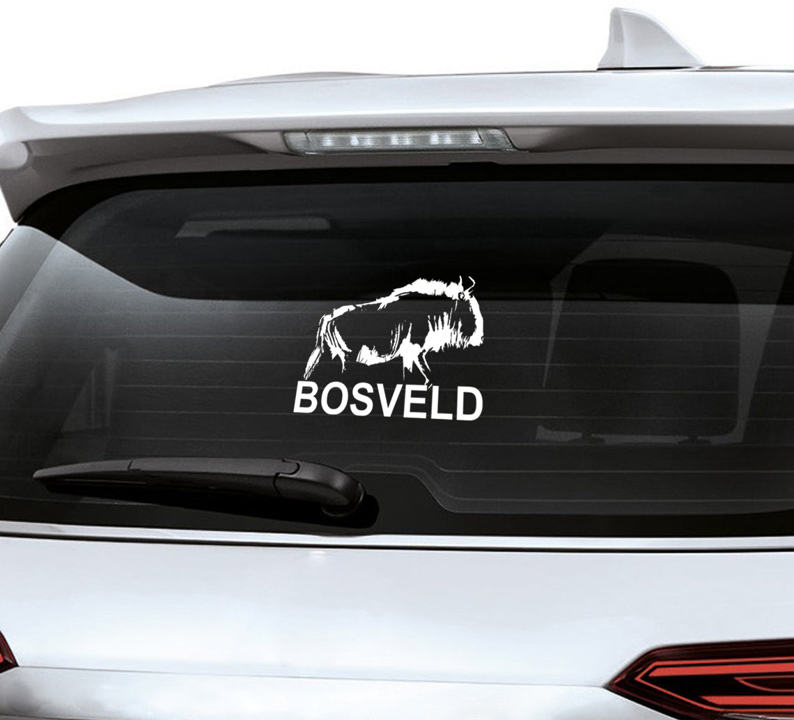 Wildebees Sticker Wit Bosveld Wildebees Vinyl Sticker – Easy Vinyl ZA