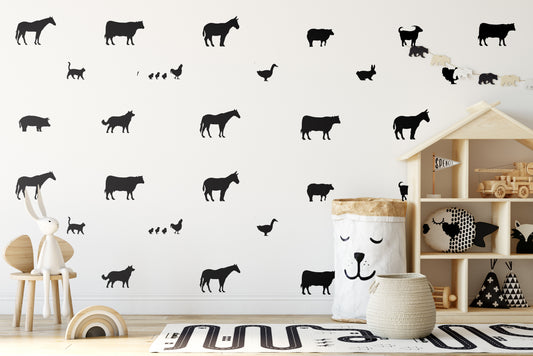 Farm Animals Boy Girl Baby Kids Bedroom Wall Art Decal Sticker Decor SA