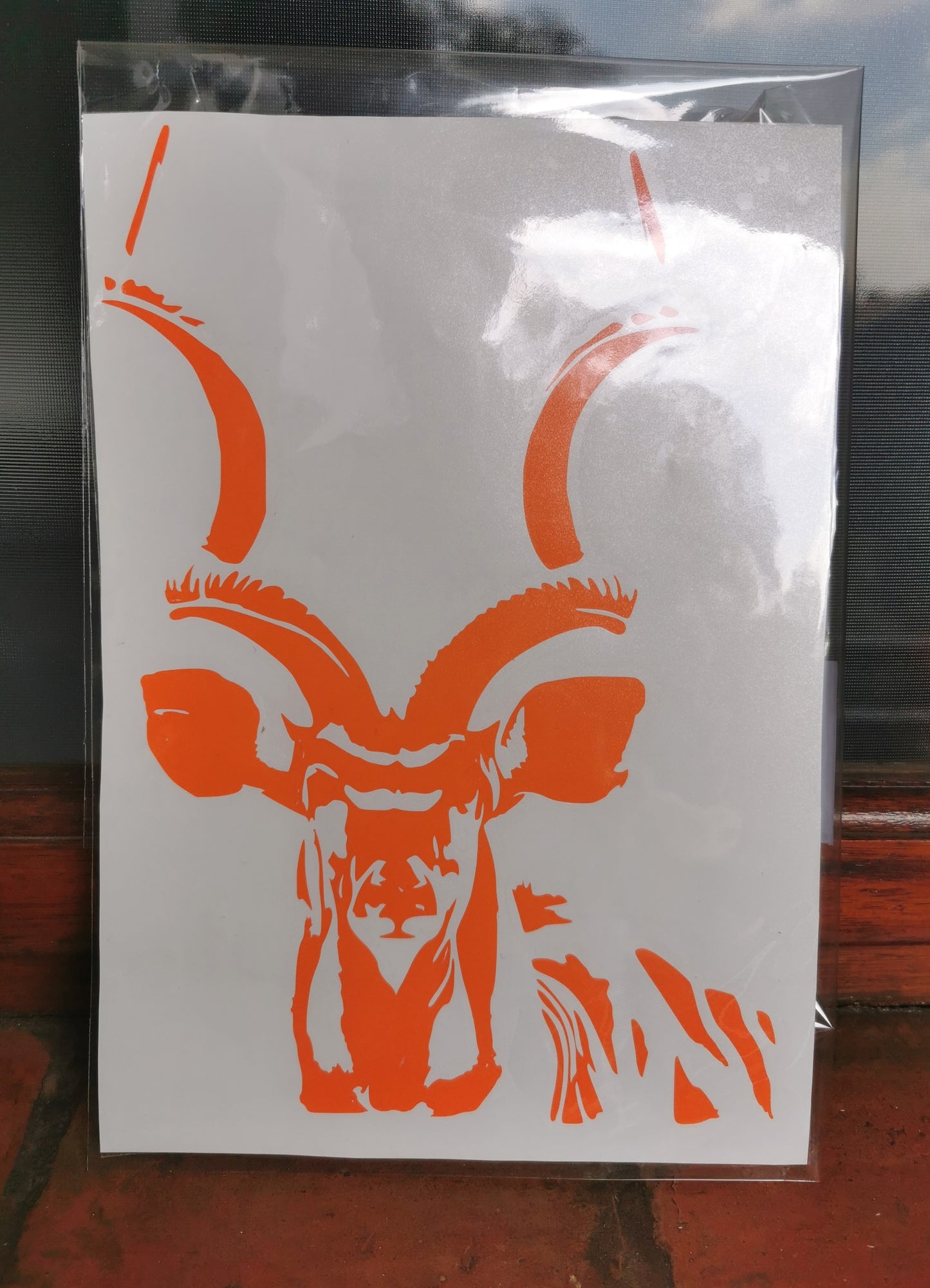 Beperkte Uitgawe Oranje Orange Kudu Kop Vinyl Decal Sticker