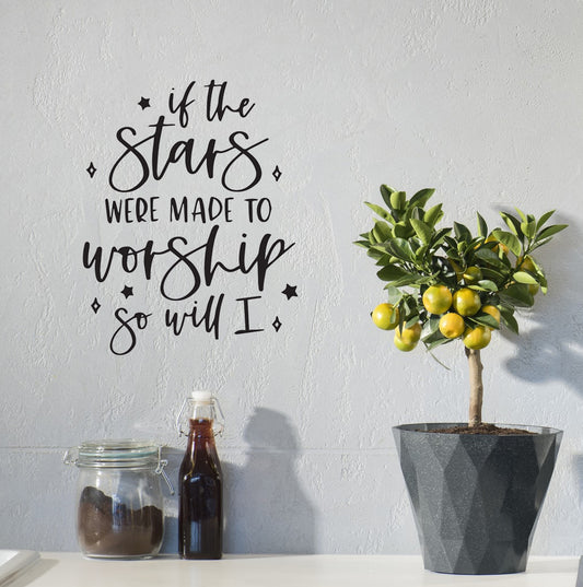 If The Stars Christian Quote Bible Verse Scripture Wall Decal Art