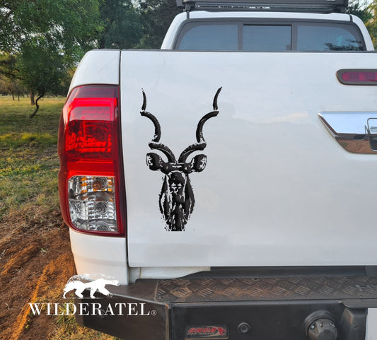 Kudu #7 Head Kop Horns Horings Bakkie Car Vinyl Decal Sticker