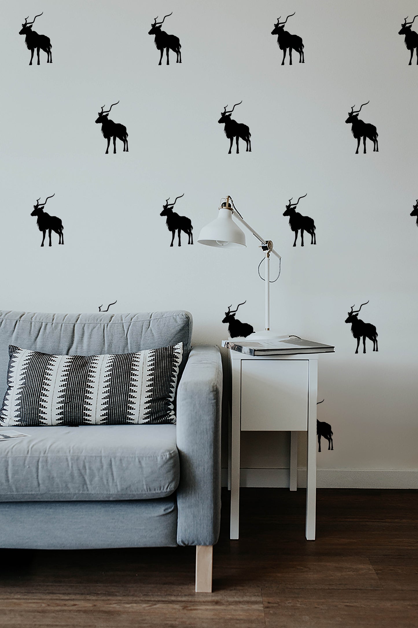 24 piece x Kudu Wall Pattern Art Decor Vinyl Decal Sticker
