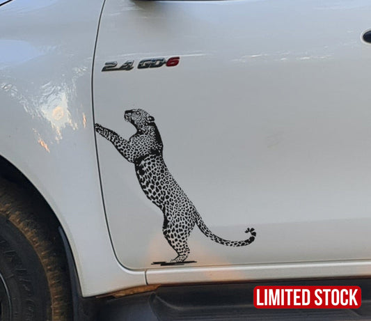 African Leopard Luiperd Jumping Vehicle Wall Up Vinyl Decal Sticker Art Decals