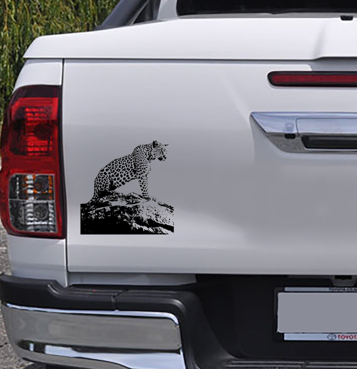 Leopard Luiperd On Rock African Wildlife Vinyl Decal Sticker