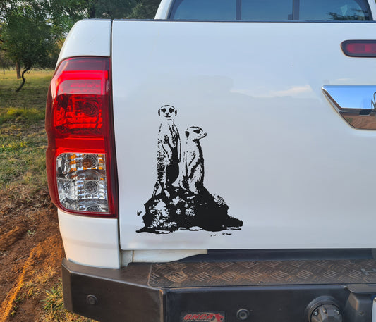 African Meerkat Suricata Rock Bakkie Car Vinyl Decal Sticker Art SA