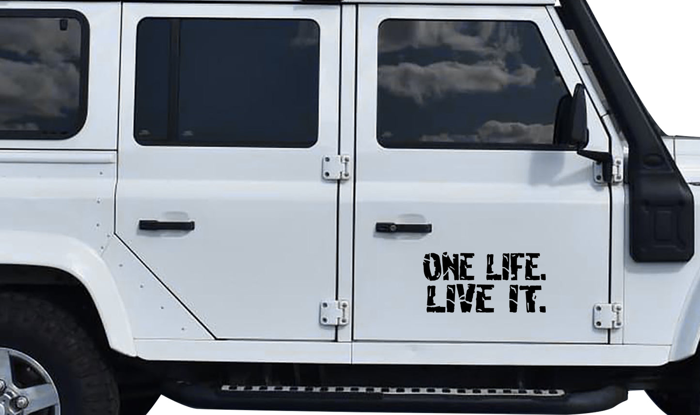 One Live Live It Rover Defender 90 110 Decal Sticker Graphics Kit SA