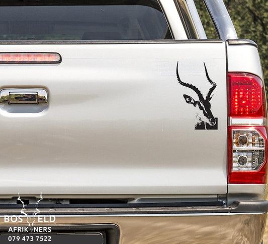 Rooibok Impala Head Vinyl Decal Sticker