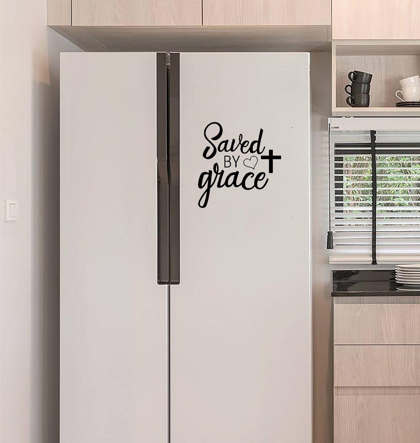 Saved by his Grace Home Decal - Playroom Decals - Home Decals - Home Decor - Wall Decal - Christian Decals