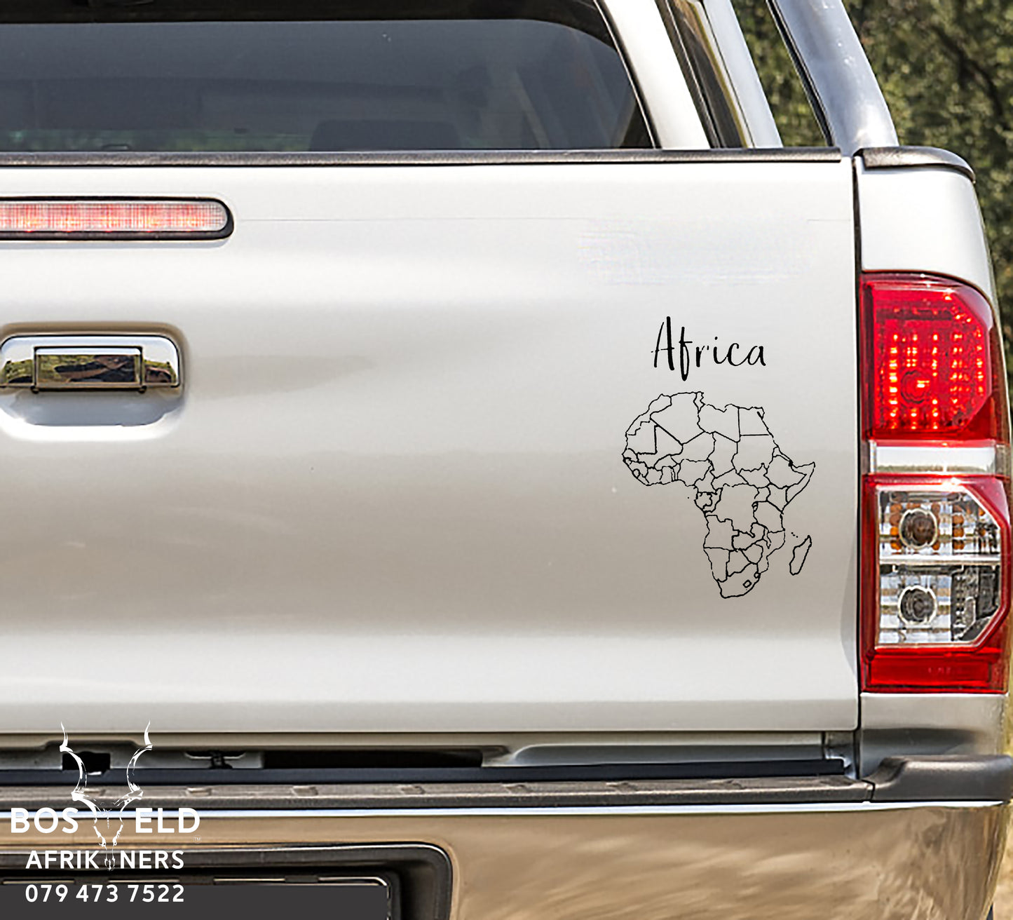 African Continent Vinyl Decal Sticker