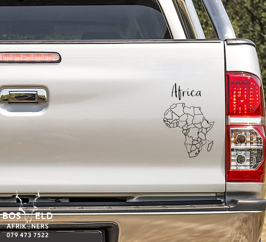 African Continent Vinyl Decal Sticker