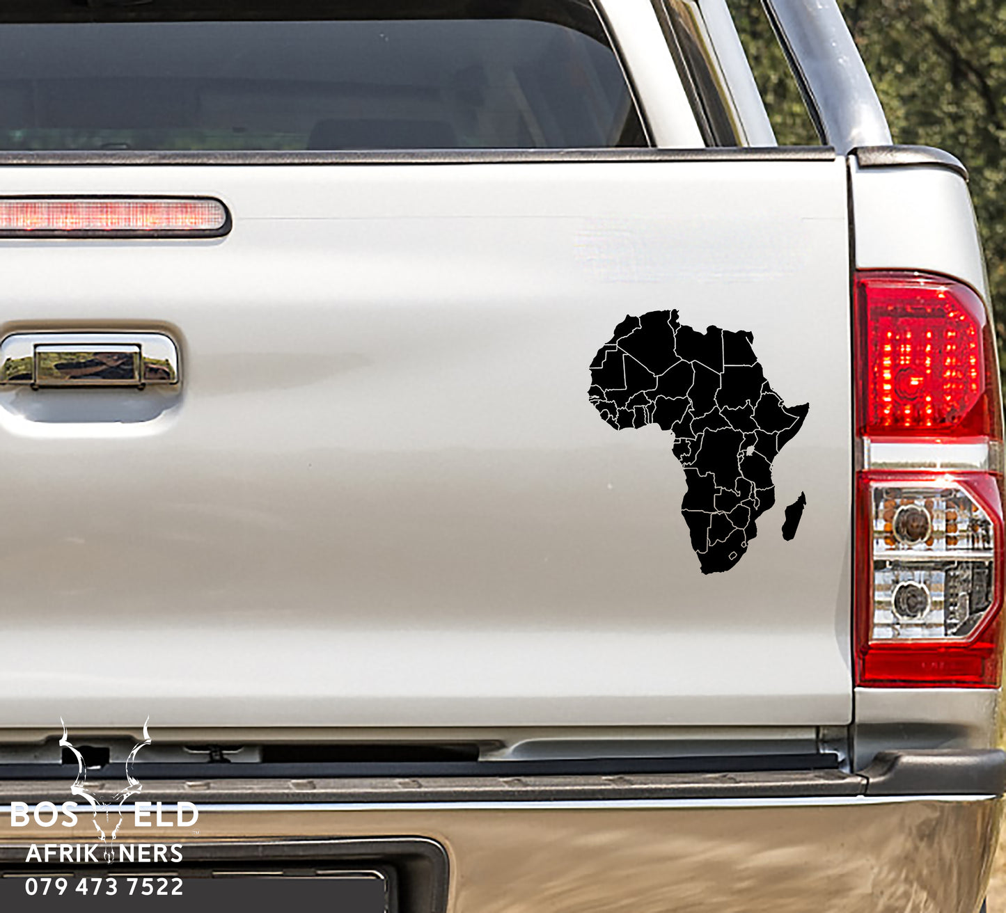 African Continent Map Vinyl Decal Sticker