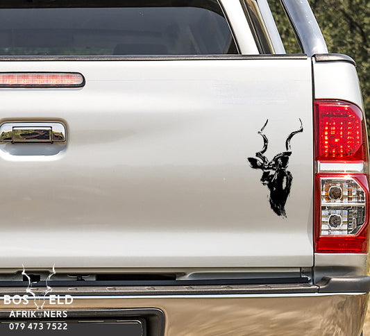 African Kudu Head Kop #5 Vinyl Decal Sticker