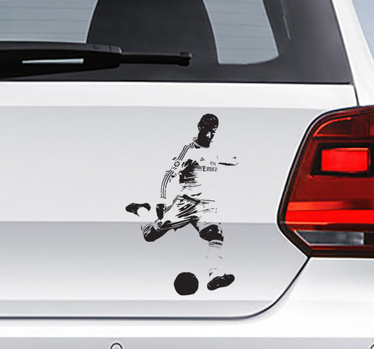 Cristiano Ronaldo Kicking Car Decal Sticker