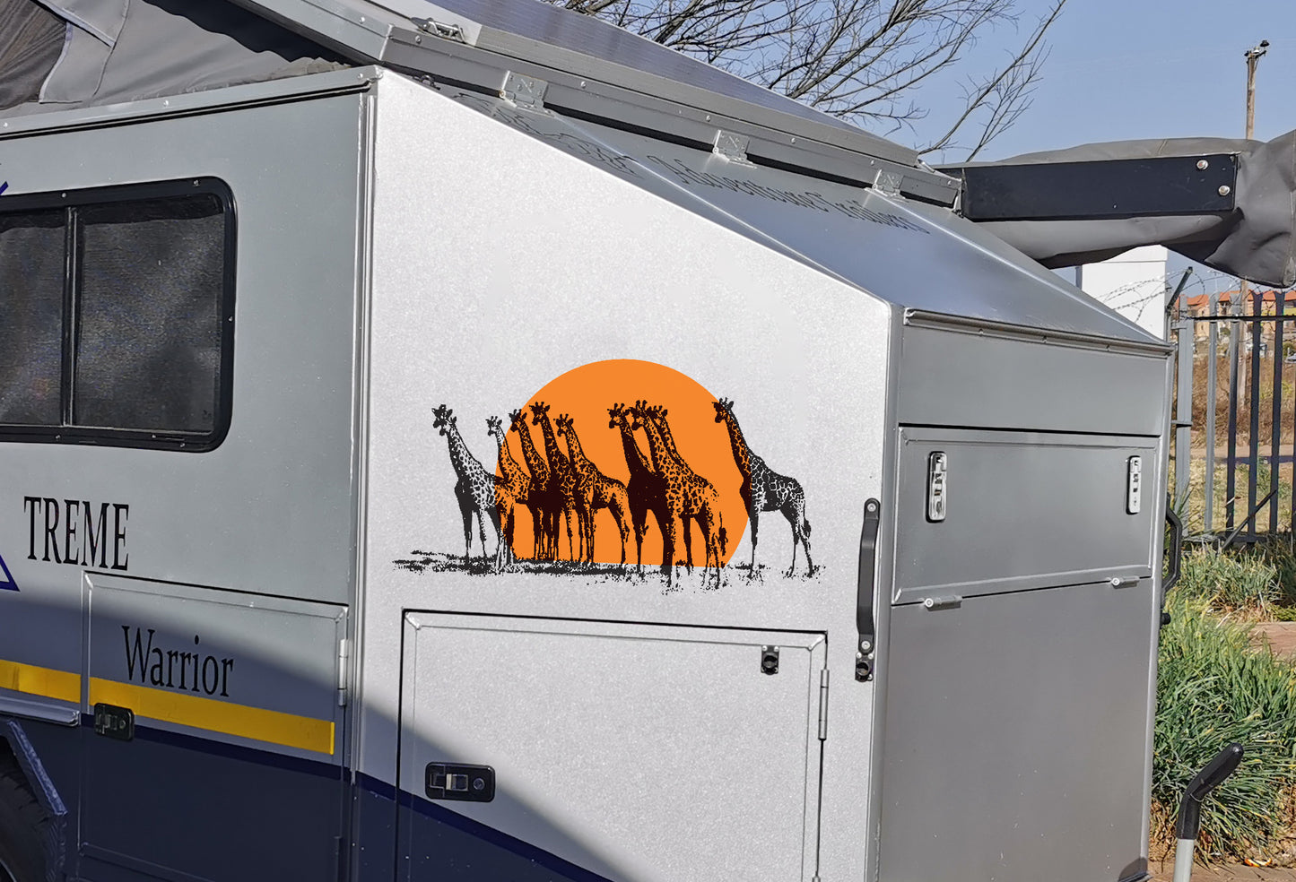 Sunset Giraffes Kameelperde Vehicle Wall Vinyl Decal Sticker Art