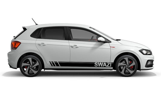 Swazi Volkswagen VW Polo Vivo Car Vehicle Graphics Decal Sticker