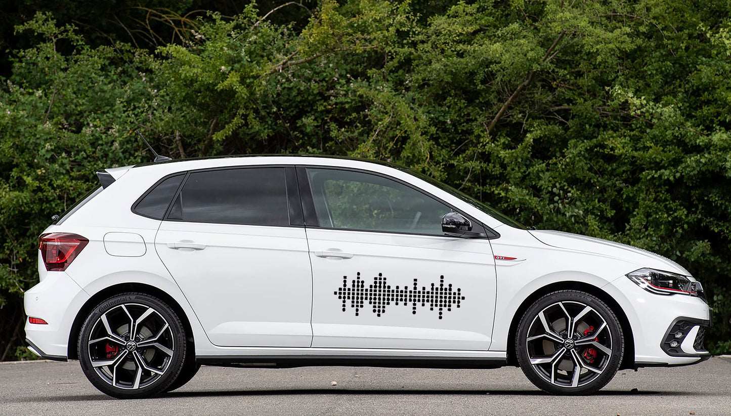 Volkswagen VW Polo Sound Waves V5 Decal Sticker Accessories Kit