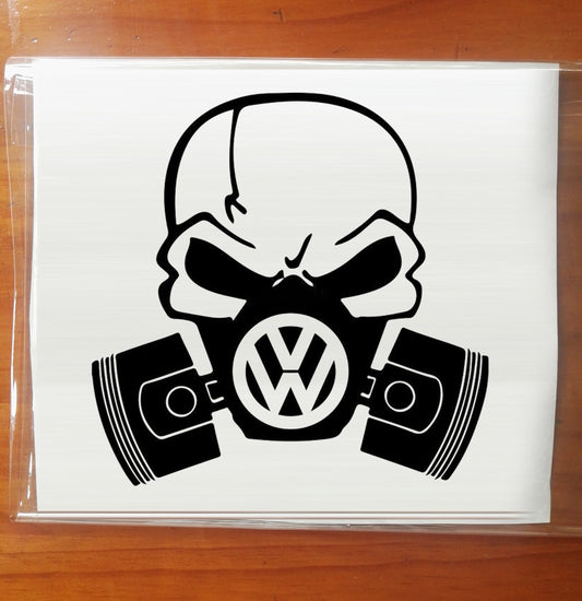 VW Volkswagen Polo Vivo Accessories Skull Mask Vinyl Sticker