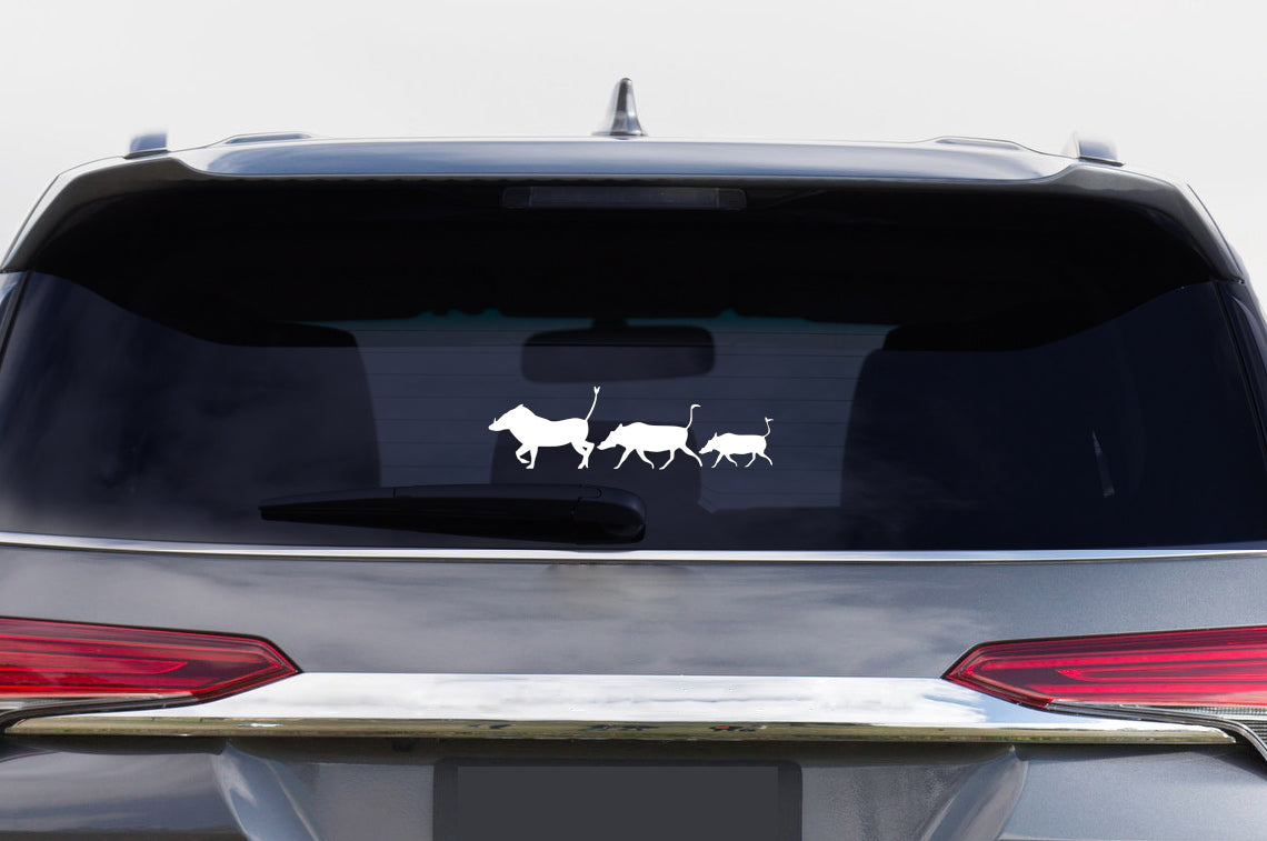 Family of Warthogs Vinyl Decal Sticker