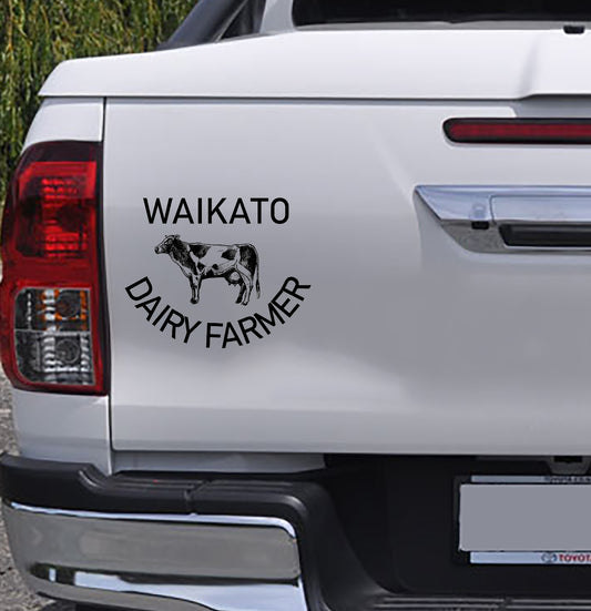 Waikato Dairy Farmer New Zealand Vinyl Decal Sticker
