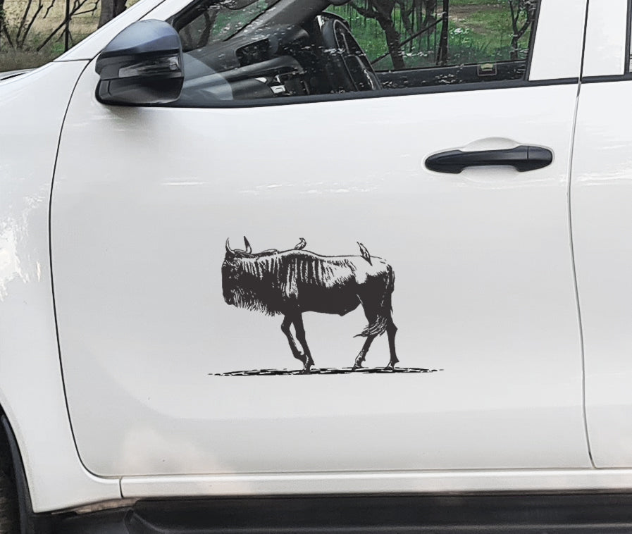 African Wildebeest Body Gnu Bakkie Car Vinyl Decal Sticker Art SA
