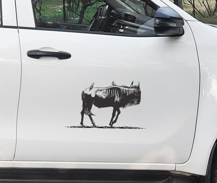 African Wildebeest Body Gnu Bakkie Car Vinyl Decal Sticker Art SA