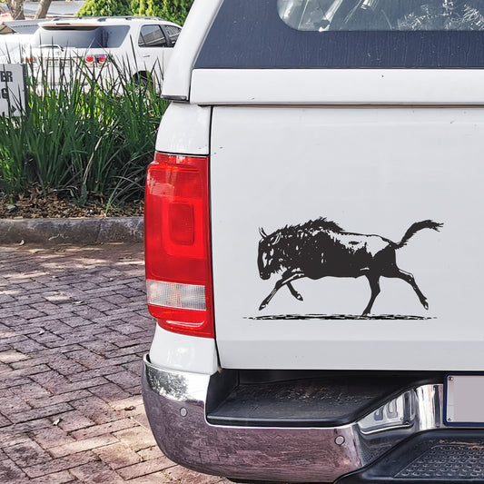 African Wildebeest V3 Body Gnu Bakkie Car Vinyl Decal Sticker Art SA