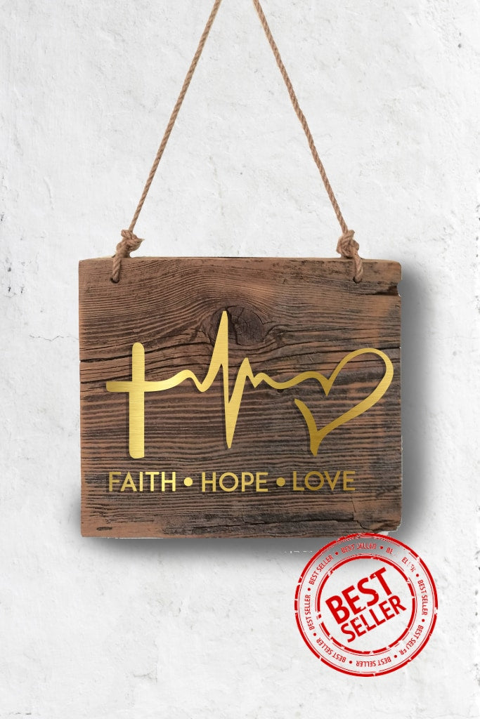 Gold Edition Faith Love Hope Vinyl Sticker Or Decal