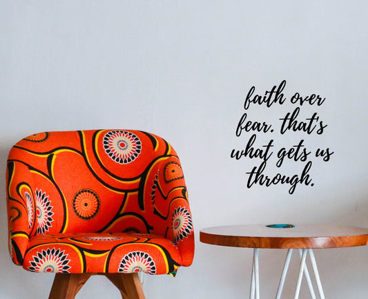 Faith over Fear Christian Quote Scripture Vinyl Decal Sticker