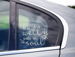 It is well with my soul car window vinyl decals ticker Christian ...