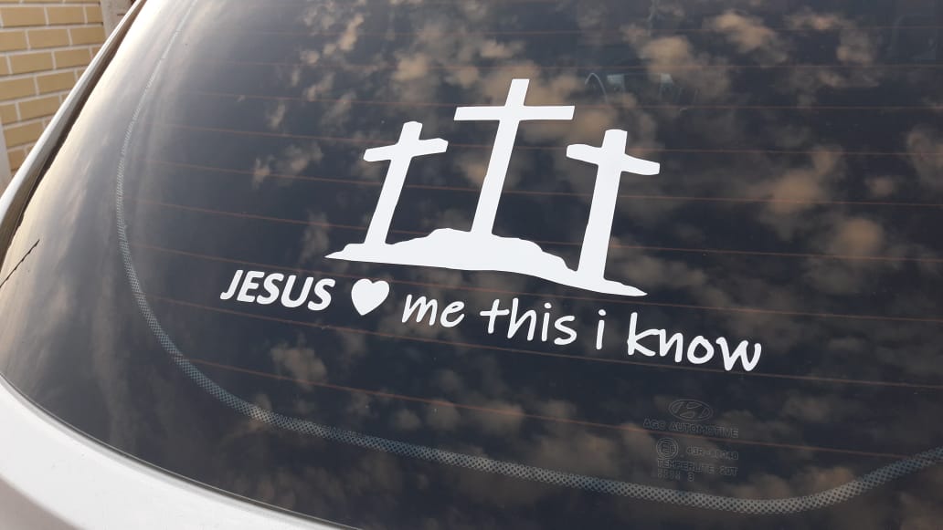 Jesus Loves me this I know Vinyl Decal Sticker Christian Art