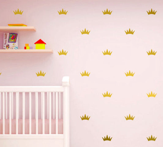 Princess Crown Boy Girl Baby Kids Bedroom Wall Art Decal Sticker Decor