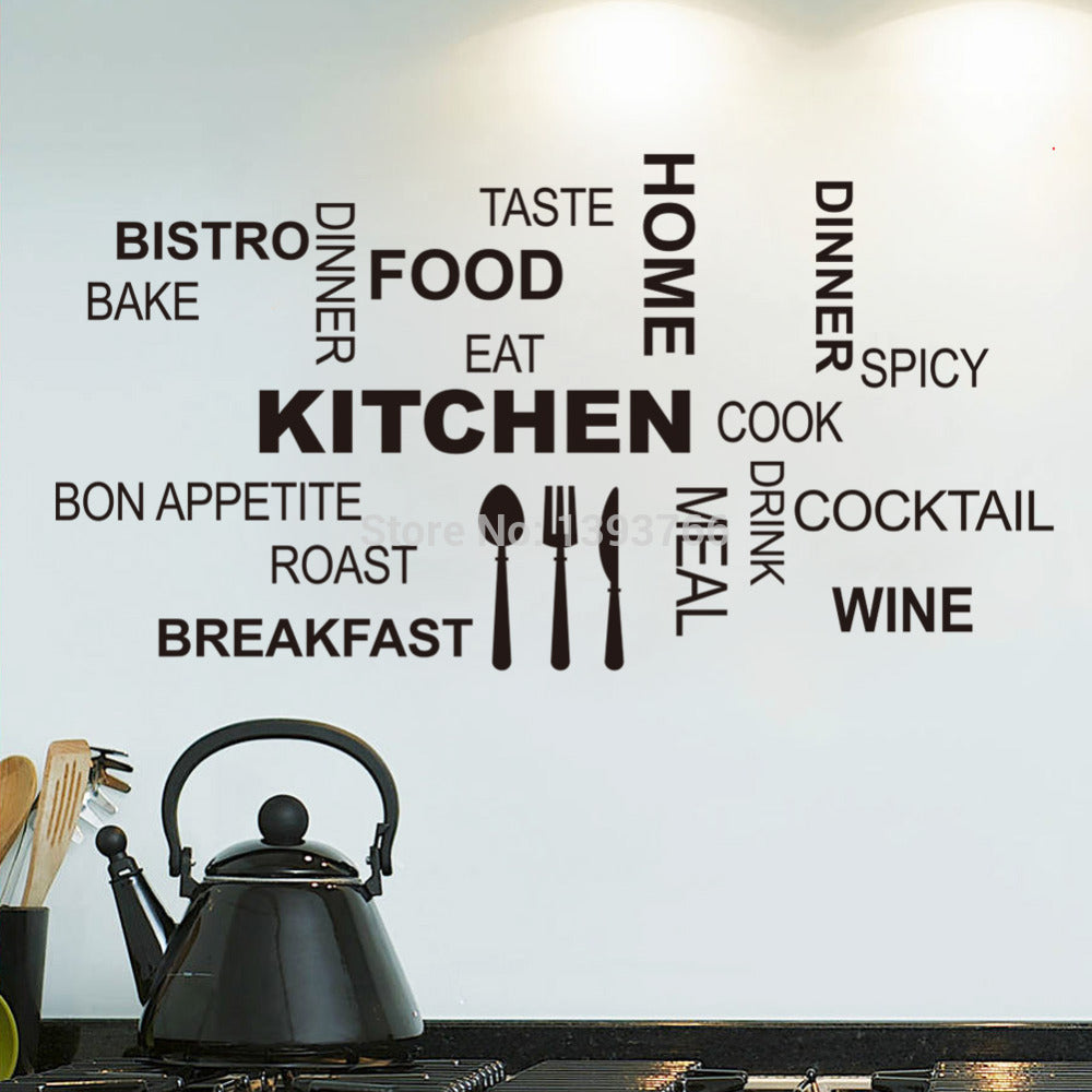 Kitchen Wall Quotes Art food wall stickers home decals art posters Sofa Wall Home Decoration Gauteng