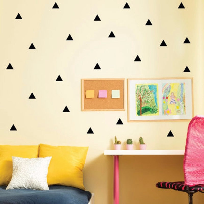 Triangle Boy Girl Baby Kids Bedroom Art Wall Decal Sticker Decor SA