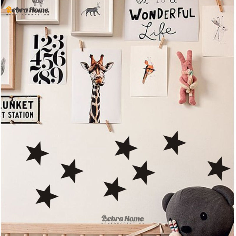 Custom Color Stars Wall Sticker DIY Baby Nursery Bedroom Home Decoration Removable Vinyl Mural Wallpaper For Kids Rooms
