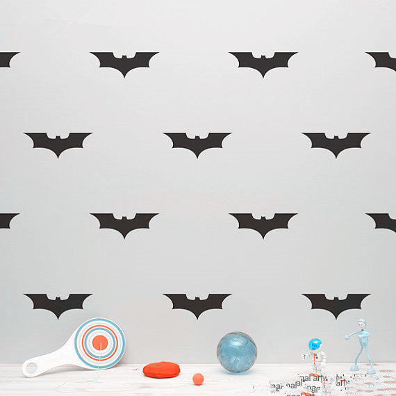 36pcs Removable NURSERY hero batman Mask Wall Sticker vinyl Decal kids room decoration DIY