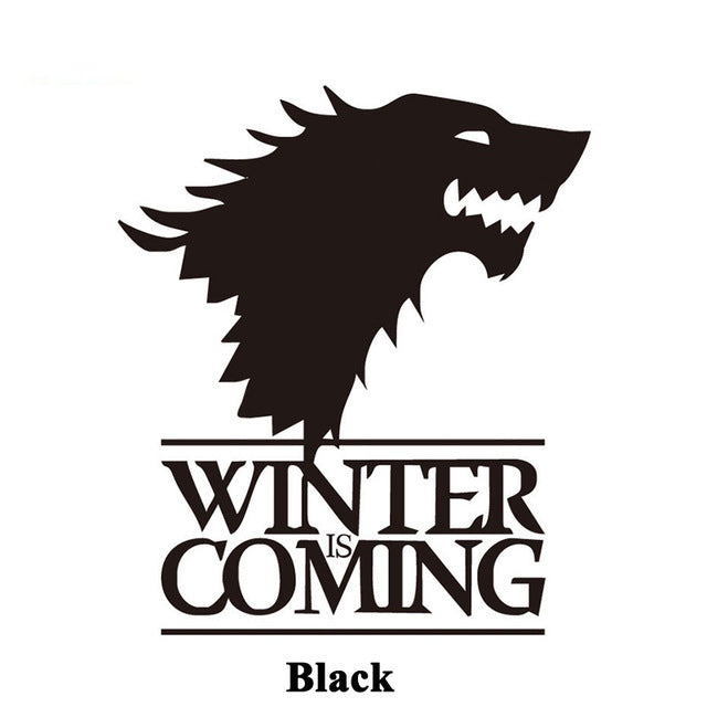 Winter Is Coming Wolf Game of Thrones Car Vinyl Decal Sticker