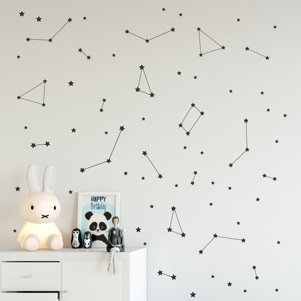 Constellation Stars Space Boy Girl Baby Kids Bedroom Art Decal Sticker Decor