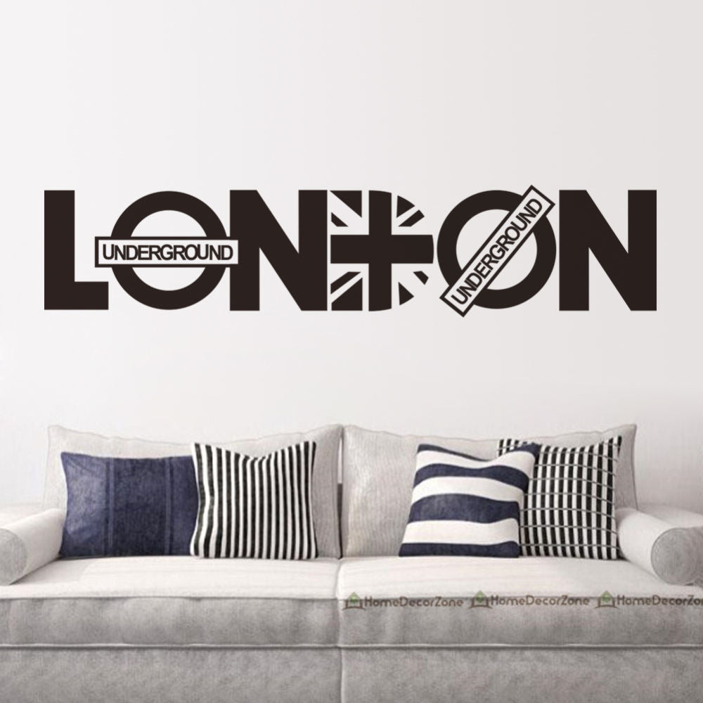 Modern London Words Quotes Wall Sticker